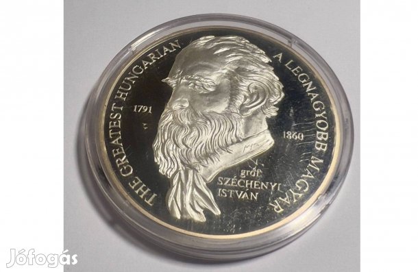 Befektetési ezüst érme "Gróf Széchenyi István"50éves MKB"999,9 (31,1g)