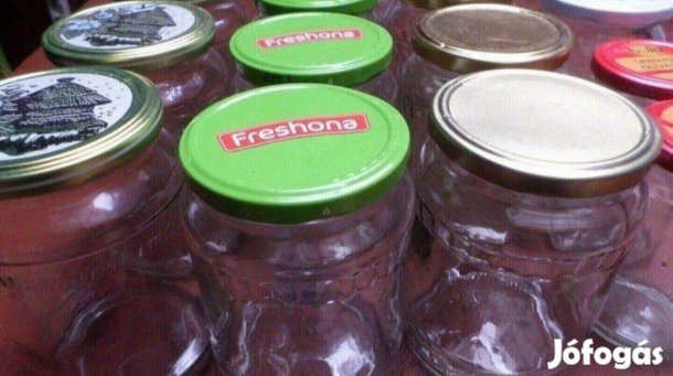 Befőttes üveg Újszerű 250 db + fém tető