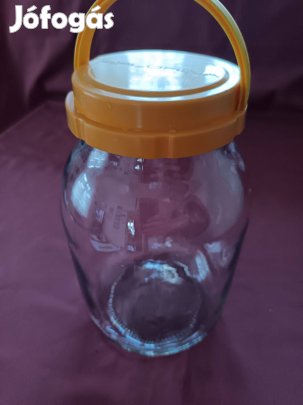 Befőttes üveg fedeles tároló tartó 3L eladó Új !