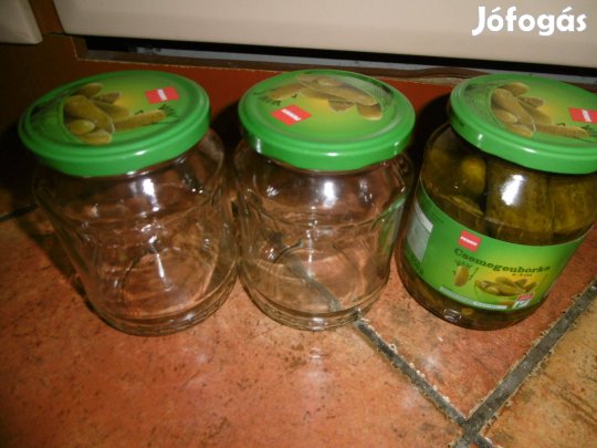 Befőttes üveg tetővel egyszer használt 800 Ft / 10 db
