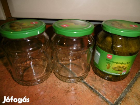 Befőttes üveg tetővel egyszer használt 800 Ft / 10 db
