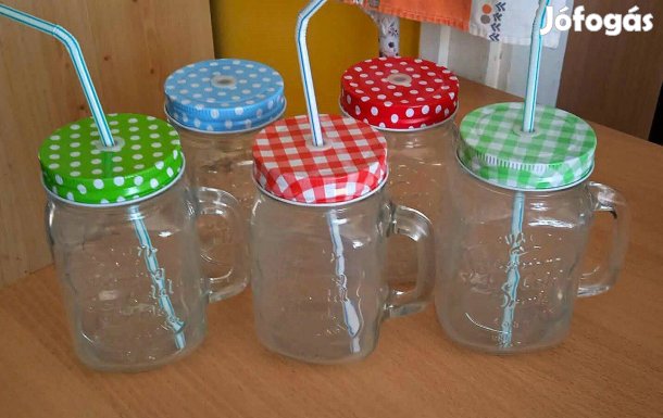 Befőttesüveg formájú poharak/bögrék