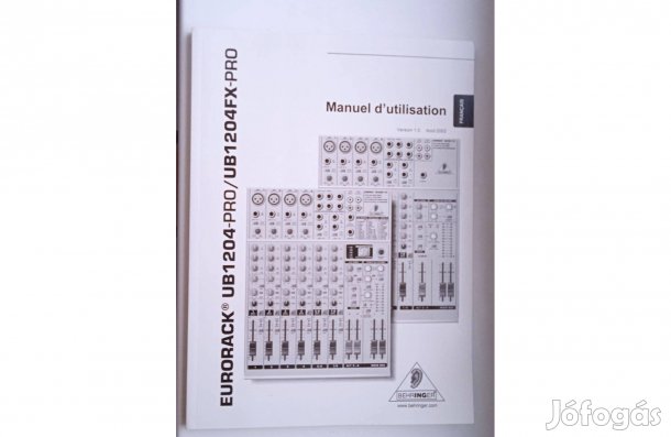 Behringer Eurorack UB 1204-pro keverő eredeti gépkönyv
