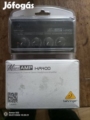 Behringer MA 400 Micromon Fejhallgató erősítő Új