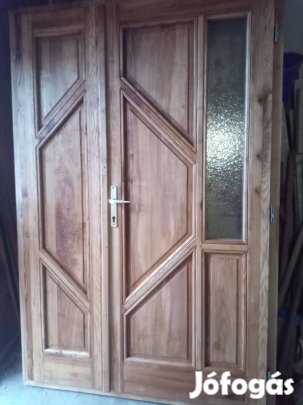 Bejárati ajtó tömör tölgyfa 140*210 méretben eladó!