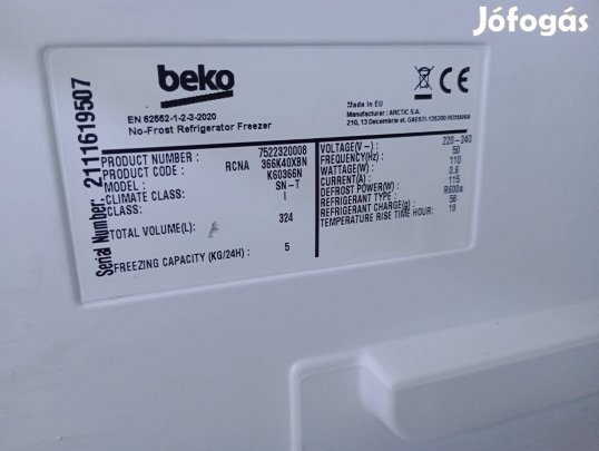 Beko kombi hütöszekrény