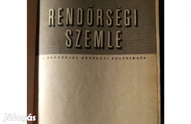 Bekötött Rendőrségi szemle 1954 1-12 bekötve szép állapotban Sok Mást