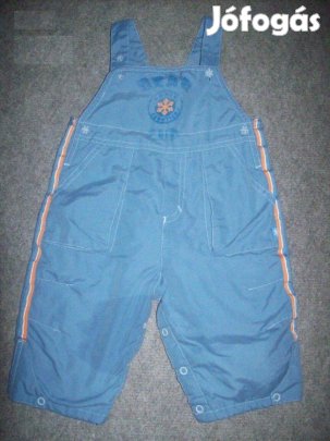 Bélelt kék és kantáros nadrág 6-9 hó (méret 74)