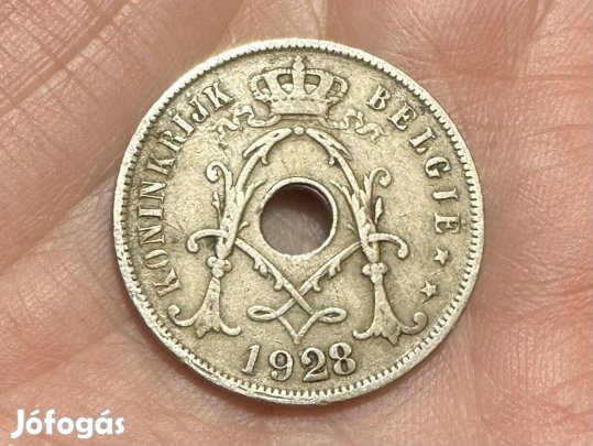 Belga 5 - 10 - 25 cent 1924 I. Albert Belgium centime érme