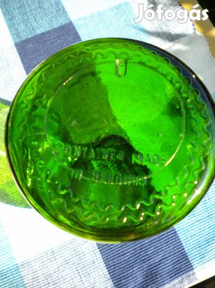 Belga zöld fél literes patika üveg?