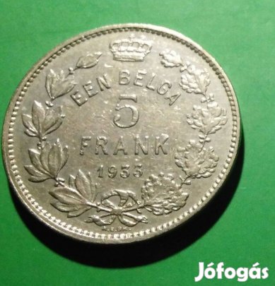Belgium 5 frank 1933 "Der Belgen"