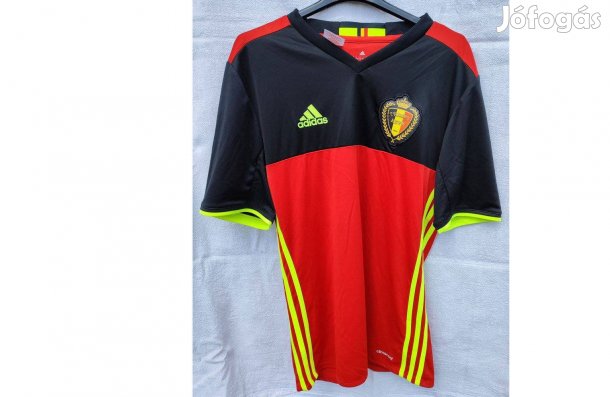 Belgium válogatott eredeti piros fekete adidas gyerek mez (XL, 176)