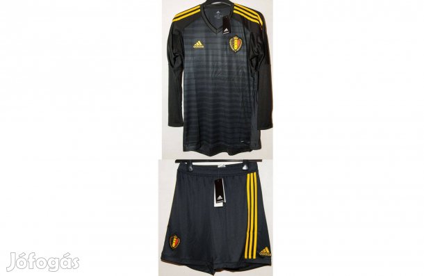 Belgium válogatott fekete eredeti adidas mez szett (M, L)