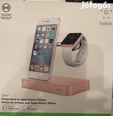 Belkin Valet töltő dokkoló Apple Watch + iphone - Rose Gold
