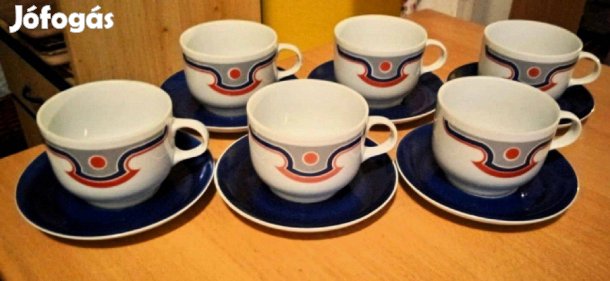 Bella menzamintás Alföldi porcelán kávéskészlet