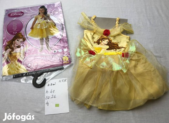 Belle jelmez, hercegnő jelmez, új 1-2 év N738