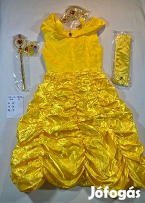 Belle jelmez, hercegnő jelmez, új 6-8 év M222