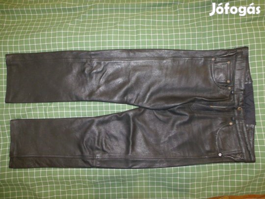 Belo bőrnadrág motorosoknak, derék 88cm, átalakított