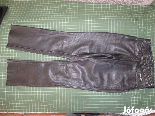 Belo női motoros bőrnadrág, 36, derék 72cm, sötétszürke