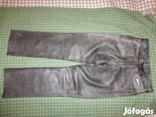 Belo női motoros bőrnadrág, 42, derék 84cm, koptatott színű