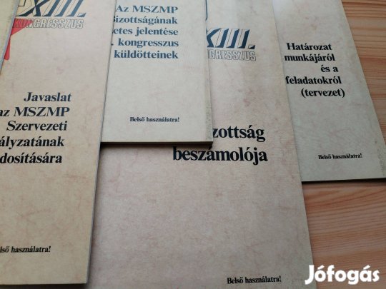 Belső használatú programfüzetek MSZMP XIII. Kongresszusa