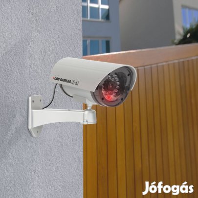 Beltéri Biztonsági álkamera ál kamera csőkamera elemes piros LED fény