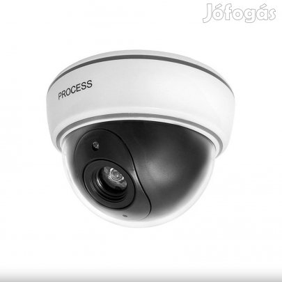 Beltéri Biztonsági álkamera ál kamera dóm elemes piros LED fény