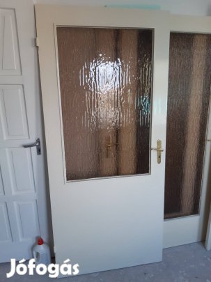 Beltéri ajtólap 87x195cm üveges falcos balos