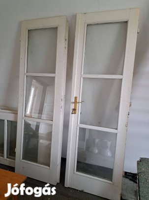 Beltéri kétszárnyú ajtó 140x214 thermo üveggel