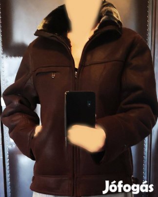 Belül bundás velúr kabát, unisex