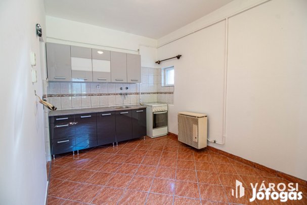 Belváros közeli udvari lakás zöld területtel, 2 garázzsal