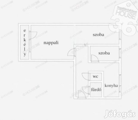 Belvárosi 1 + 2 félszobás, 2. emeleti erkélyes lakás eladó!