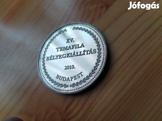 Bélyegkiállítás Budapest XV. Temafila 2010 ezüstözött emlékér