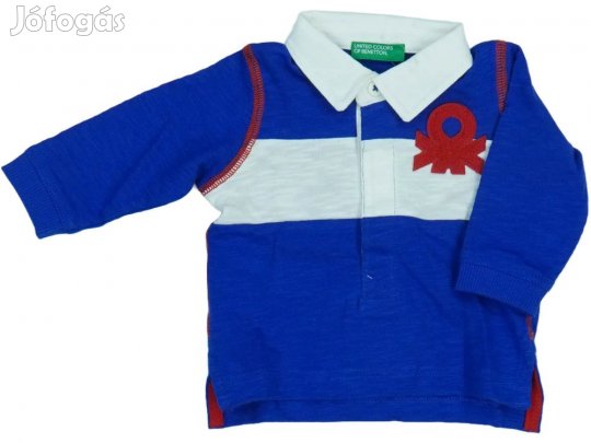 Benetton Új (címkés) Fiú Galléros póló (Méret: 68)