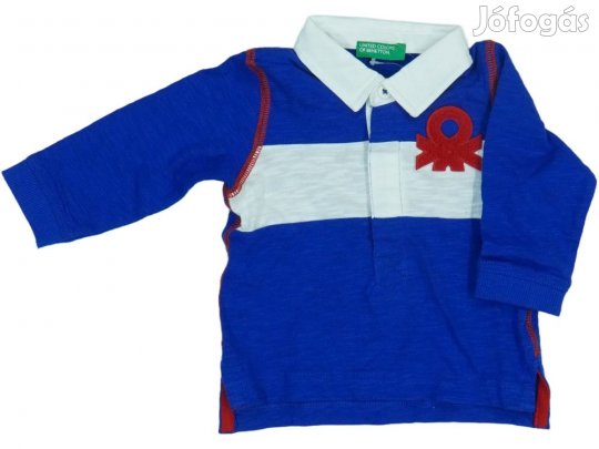 Benetton Új (címkés) Fiú Galléros póló (Méret: 74)