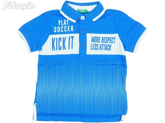 Benetton Új (címkés) Fiú Galléros póló (Méret: 86)