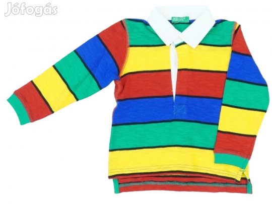 Benetton Új (címkés) Fiú Galléros póló (Méret: 92)