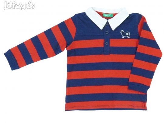 Benetton Új (címkés) Fiú Galléros póló (Méret: 92)