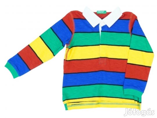 Benetton Új (címkés) Fiú Galléros póló (Méret: 98)