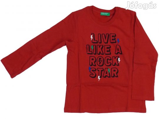 Benetton Új (címkés) Fiú Hosszú ujjú felső (Méret: 104)