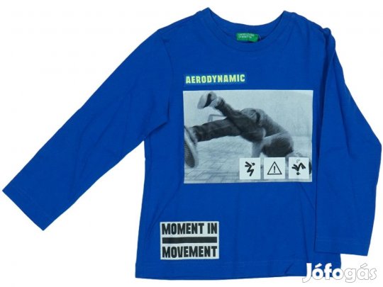Benetton Új (címkés) Fiú Hosszú ujjú felső (Méret: 110)
