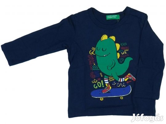 Benetton Új (címkés) Fiú Hosszú ujjú felső (Méret: 68)