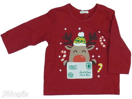 Benetton Új (címkés) Fiú Hosszú ujjú felső (Méret: 68)