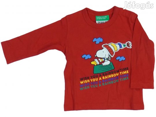 Benetton Új (címkés) Fiú Hosszú ujjú felső (Méret: 68)