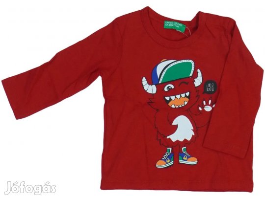 Benetton Új (címkés) Fiú Hosszú ujjú felső (Méret: 68)