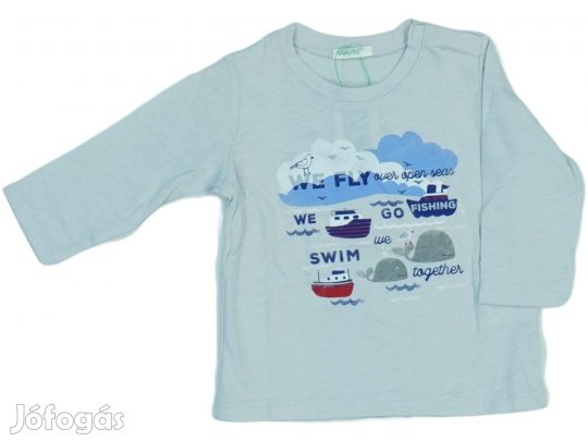 Benetton Új (címkés) Fiú Hosszú ujjú felső (Méret: 68)