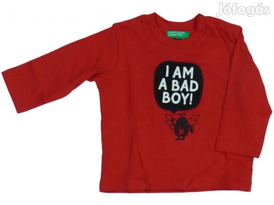 Benetton Új (címkés) Fiú Hosszú ujjú felső (Méret: 68)