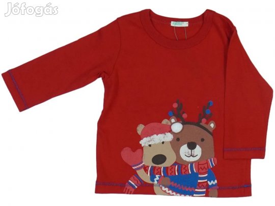 Benetton Új (címkés) Fiú Hosszú ujjú felső (Méret: 68)