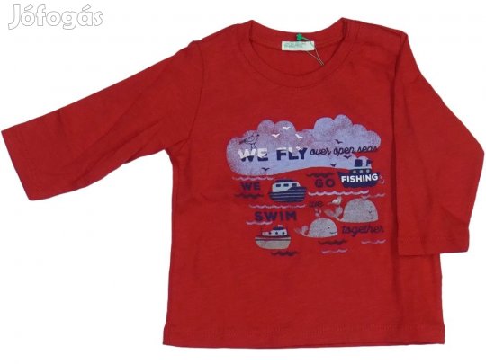 Benetton Új (címkés) Fiú Hosszú ujjú felső (Méret: 68)