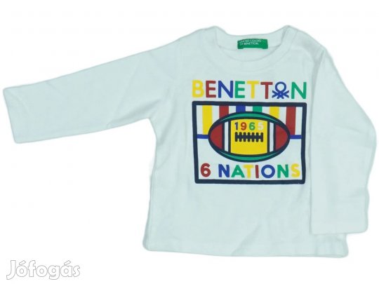 Benetton Új (címkés) Fiú Hosszú ujjú felső (Méret: 68)